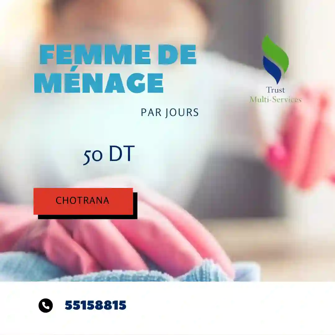 FEMME DE Ménage PAR JOUR A chotrana 1-3