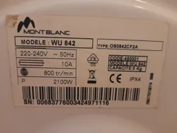 Lave Linge Mont Blanc à Grombalia