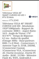 Televiseur Vega Maxwell vtv Jd4o à La Marsa