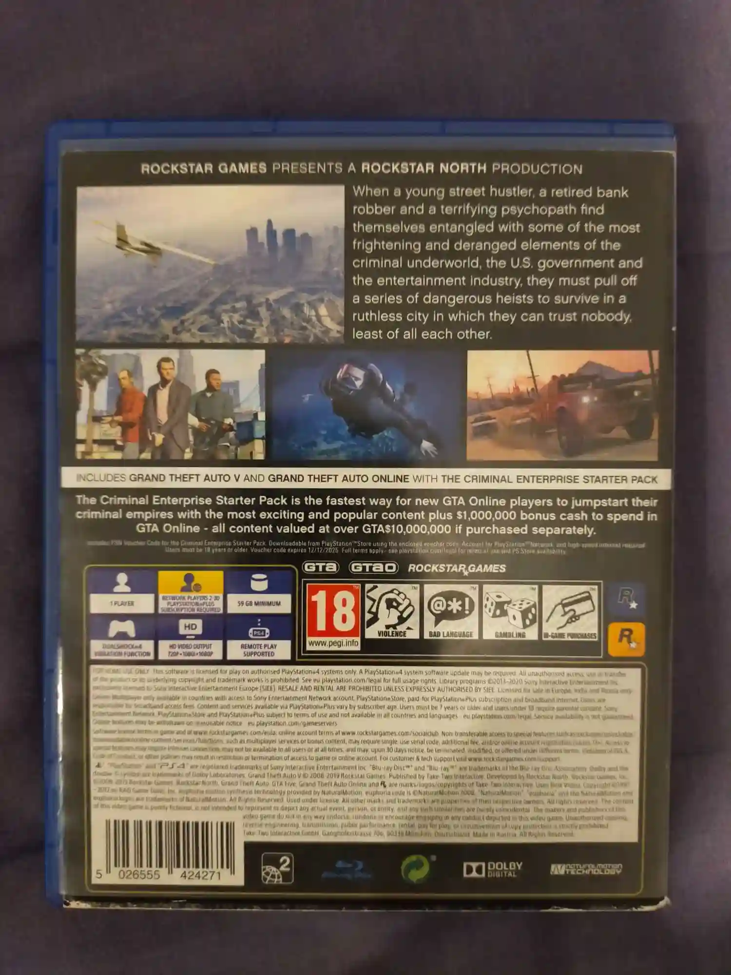 CD GTA 5 PS4 Comme Neuf - Vue 1