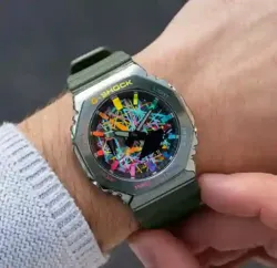 G-shock Casio Casioak Green Freak Rainbow