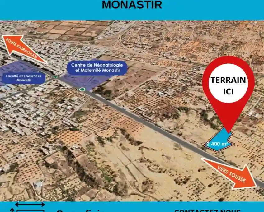 Terrain a Vendre Monastir Route Kairouen0