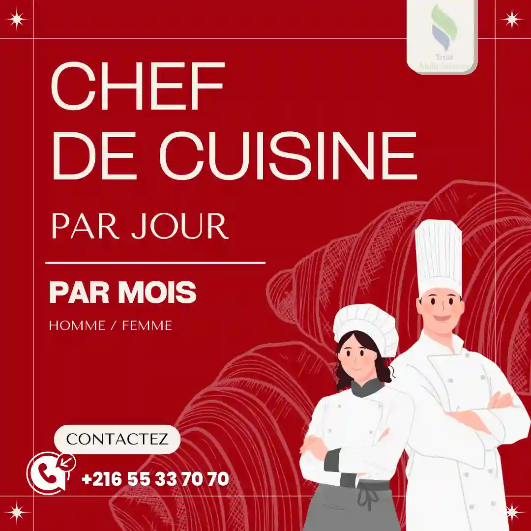 LA STE PROPOSE DES CHEF CUISINIERES A SOUKRA