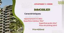 Appartement S1 RDC aux Jardins de Carthage