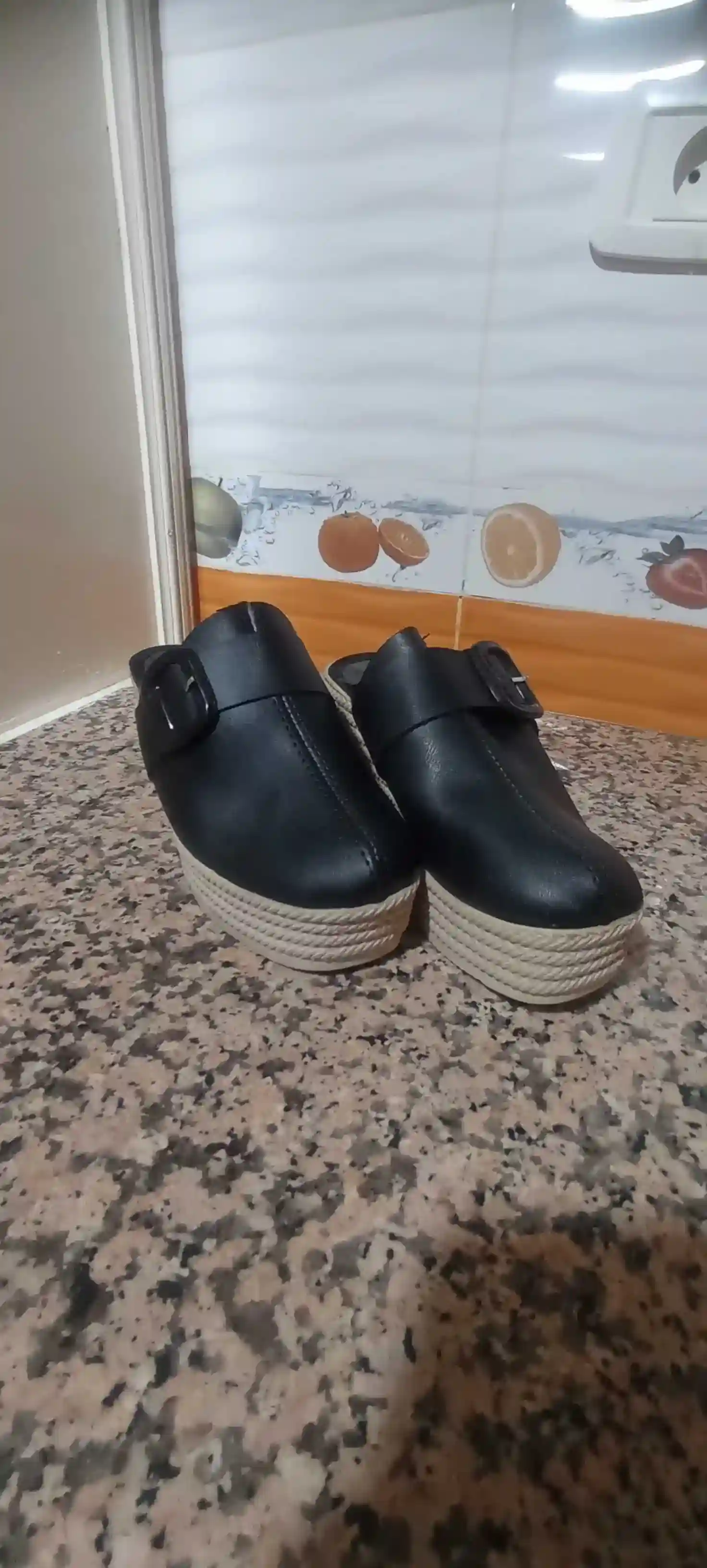 Sabot Noir en Cuir - Vue 1