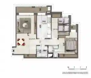 Appartement s2 Encours de Construction à Jardins de Carthage - Vue 1