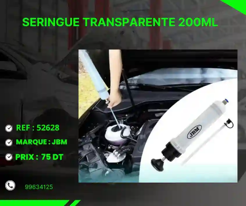 A Vendre Materiel DE Garage REF 52628 Seringue Transparente 200ml - Vue 2