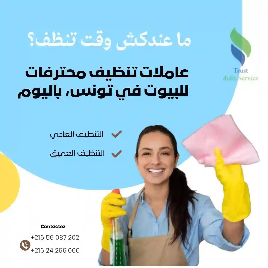 معينات منزلية باليوم تهنيك على نظافة دارك في ولاية بنزرت