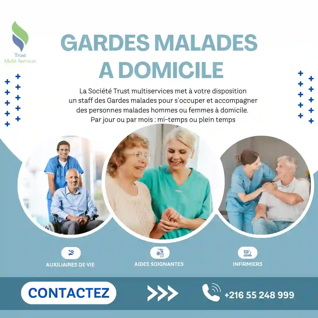 GARDE MALADE À DOMICILE A MONASTIR