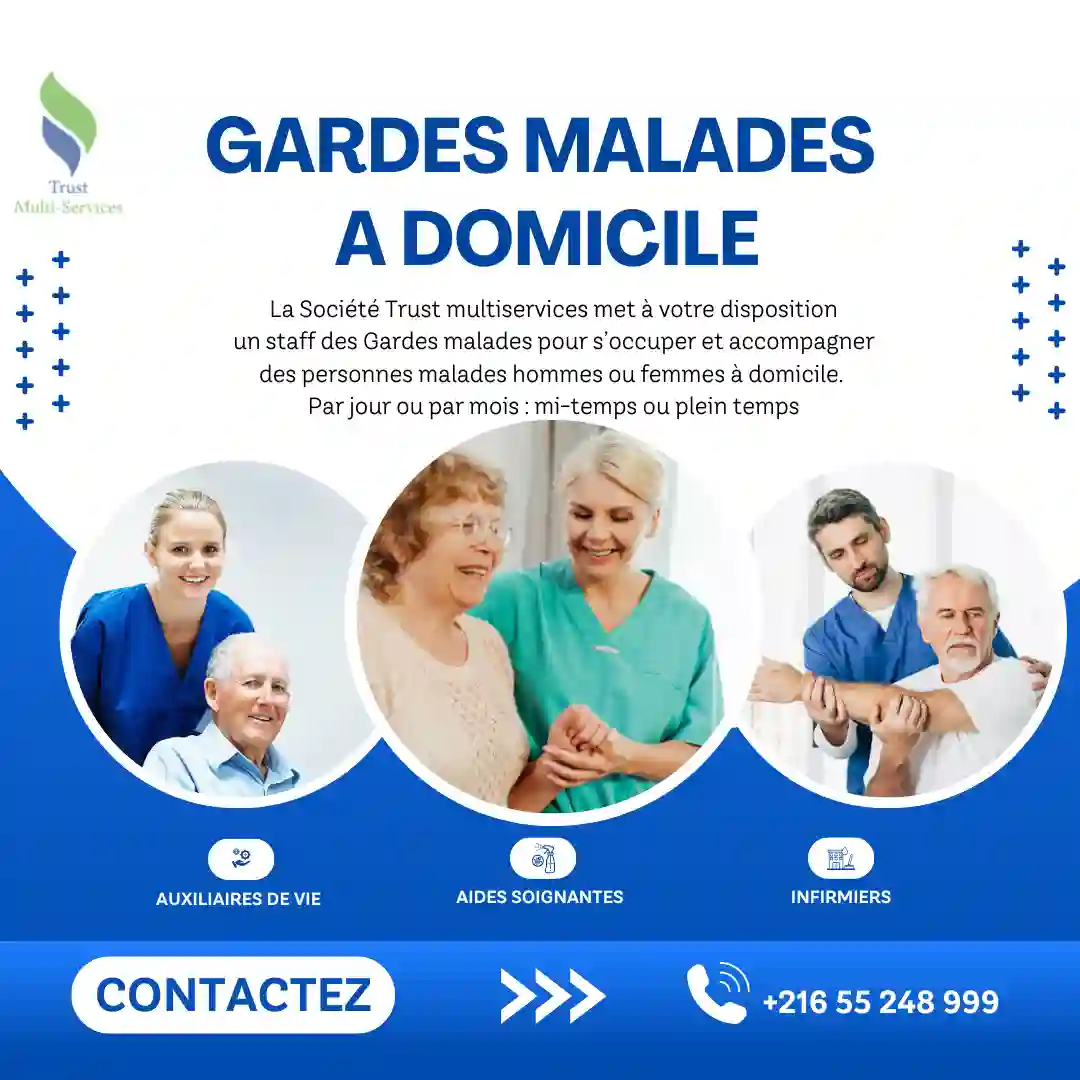 GARDE MALADE À DOMICILE A ZAGHOUAN