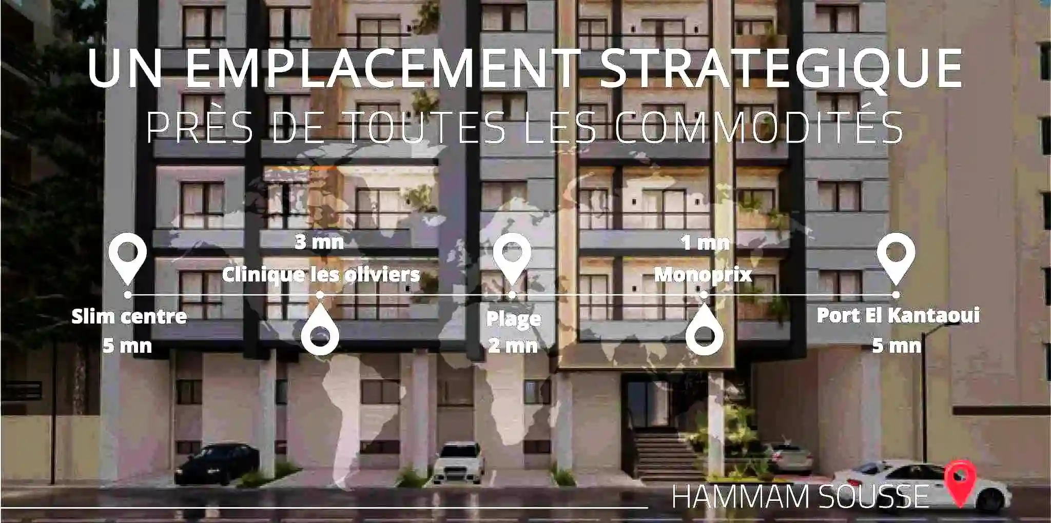 Directe Promoteur Deux Appartements Hammem Sousse à Hammam Sousse - Vue 3