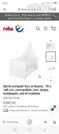 Lit Bébé Ikea Évolutif et Convertible - Vue 1
