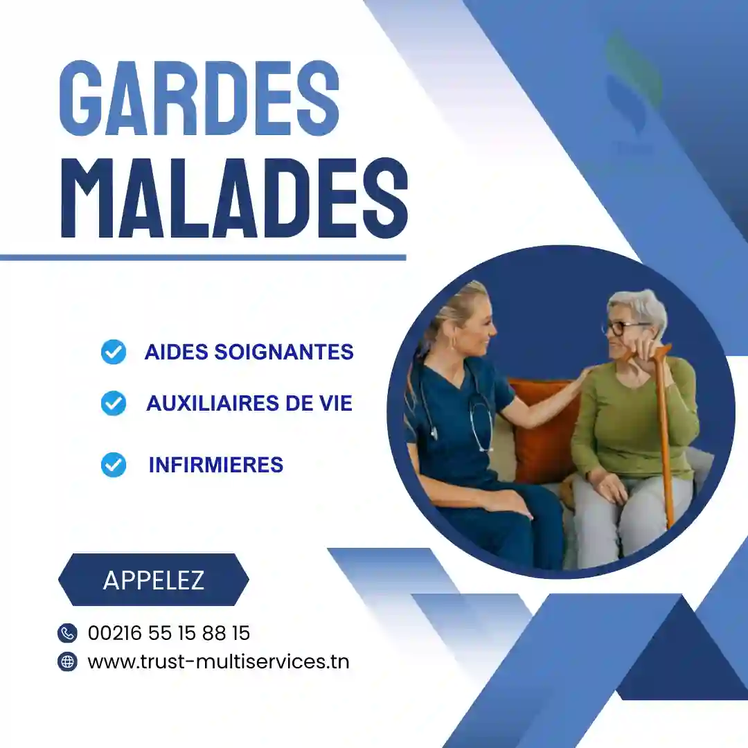 garde malade couchante a jardins el Menzah