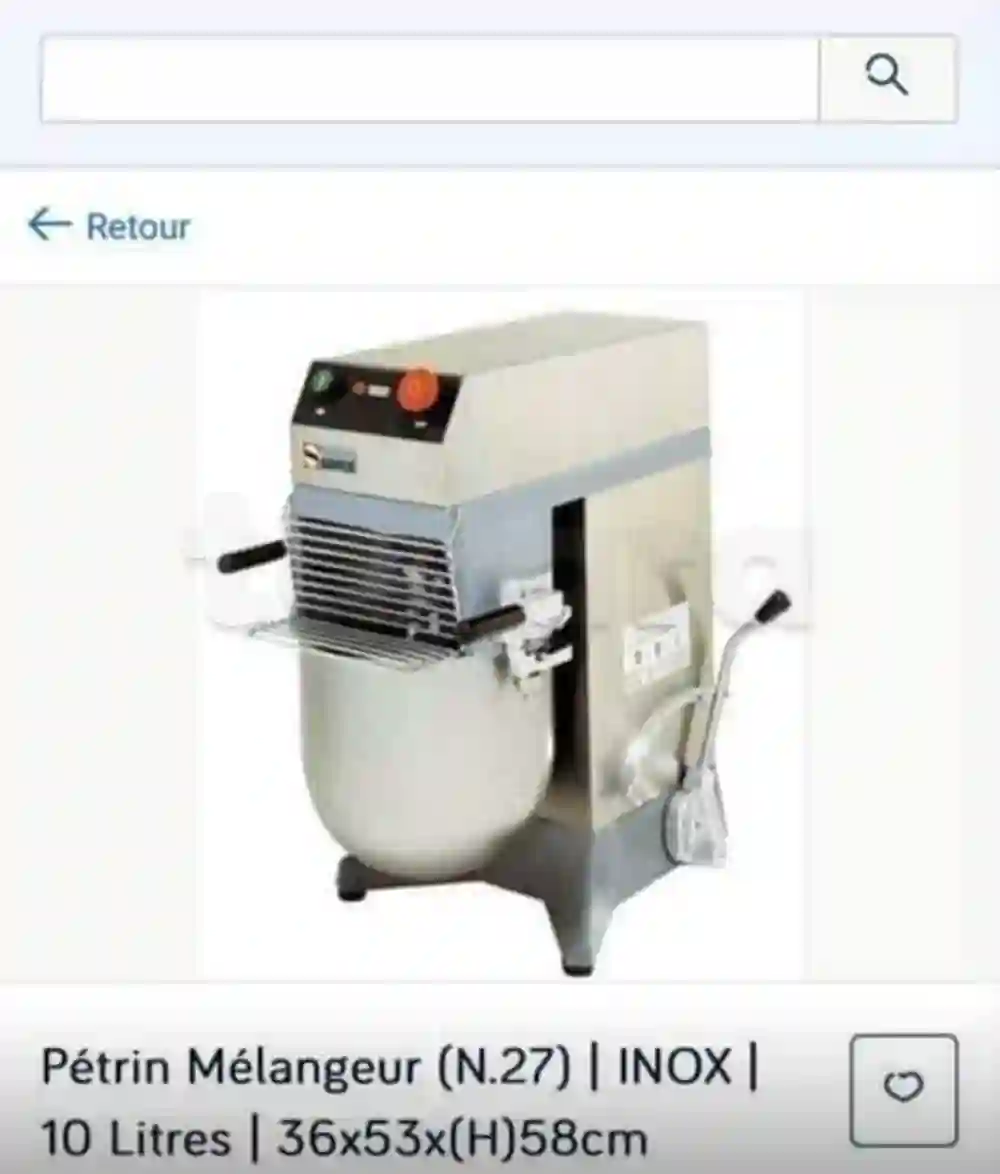 Bateur Petrin à Pâtisserie Professionnel 10litre
