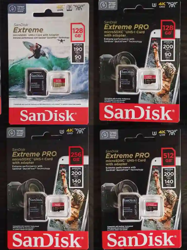 Cartes Mémoires Sandisk V30 4K