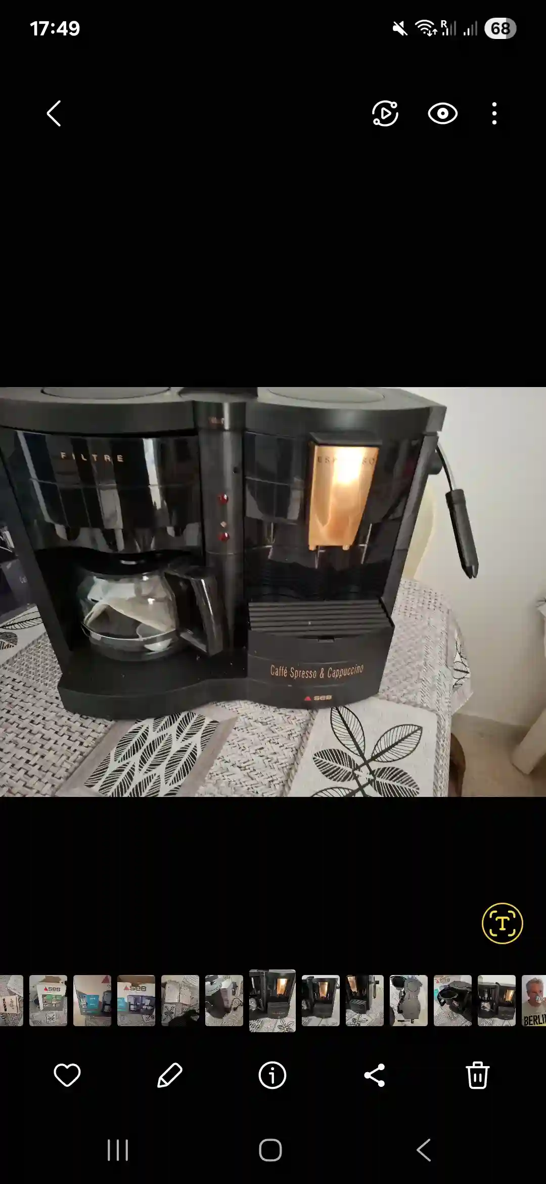 Cafetiere Expresso Cappucino seb à Hammamet - Vue 1