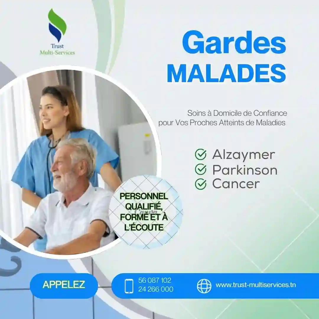 garde homme malade par mois