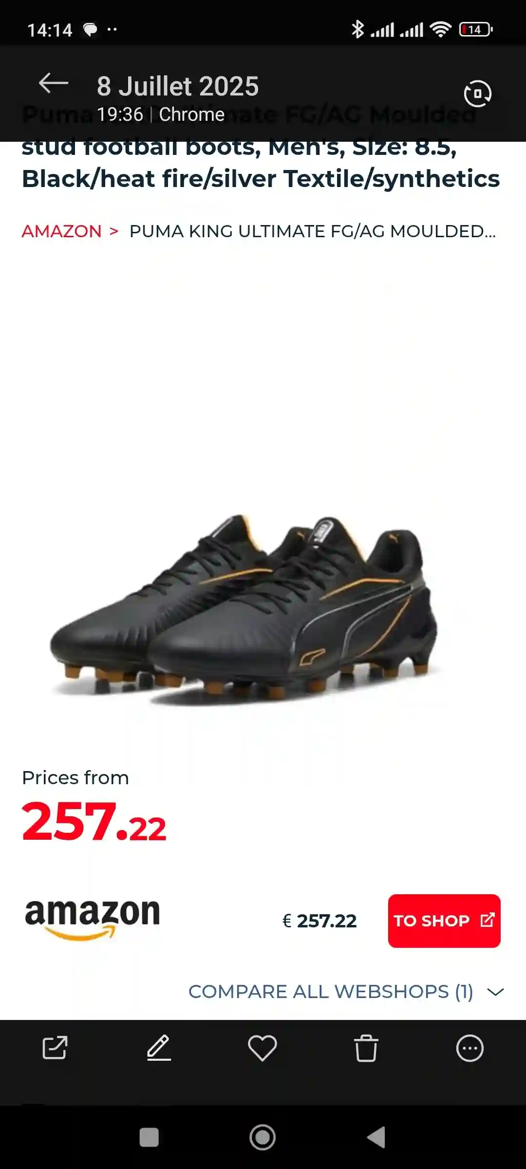 Puma King Ultimate Originale FG AG - Vue 1