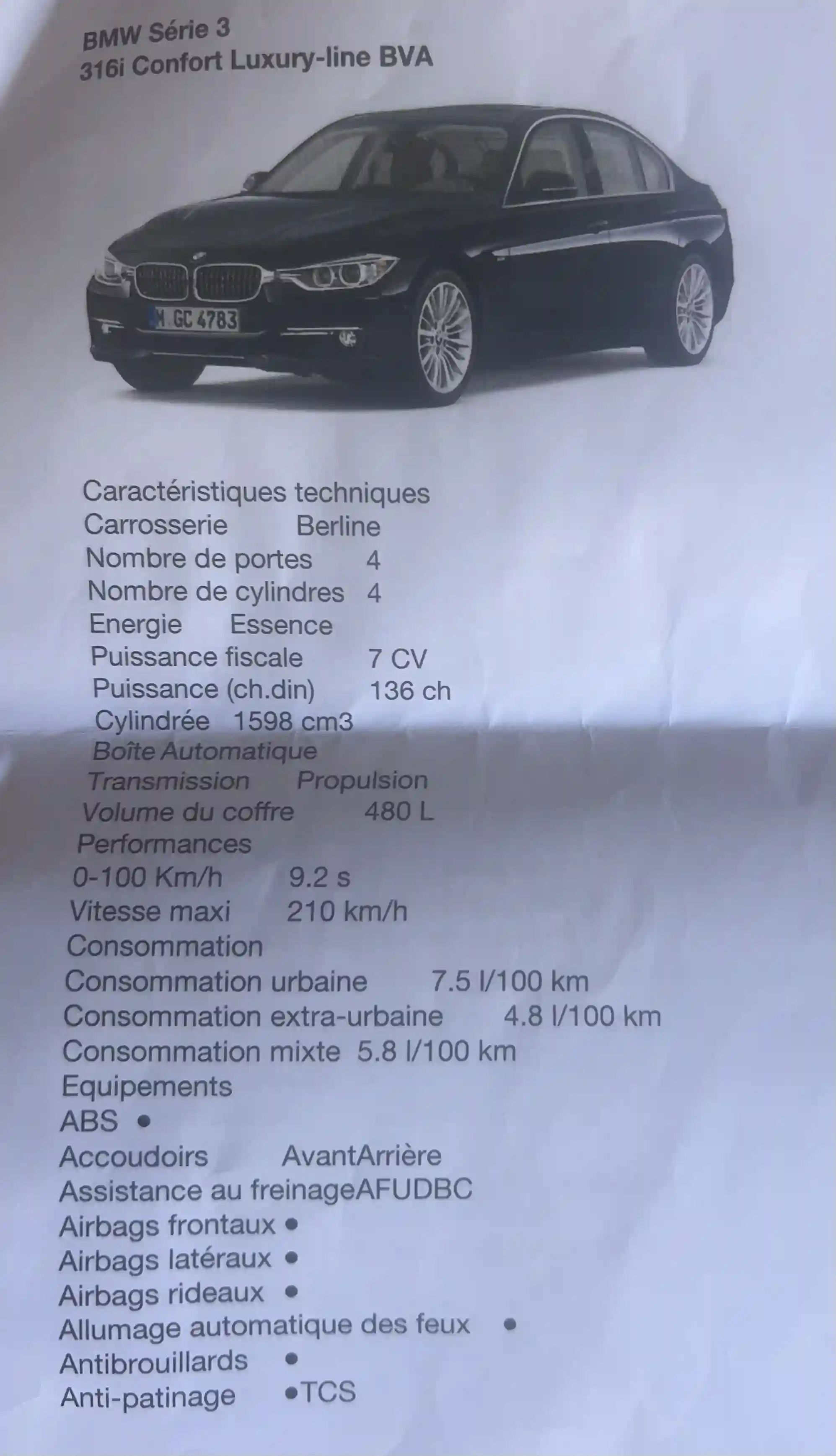 Bmw 316 Pack Luxury Avec Options Pack m à Cite Ennasr 1 - Vue 4