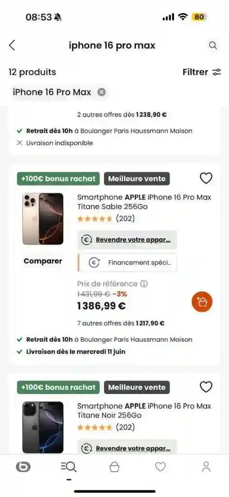 Iphone 16 pro max Titane Sable - Vue 6