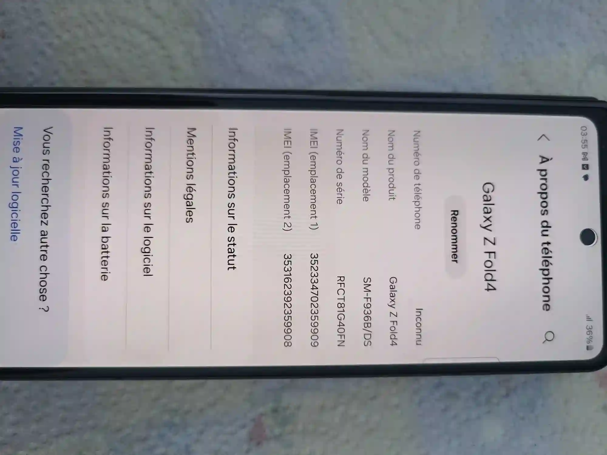 Sumsung Galaxy Z Fold4 - Vue 1