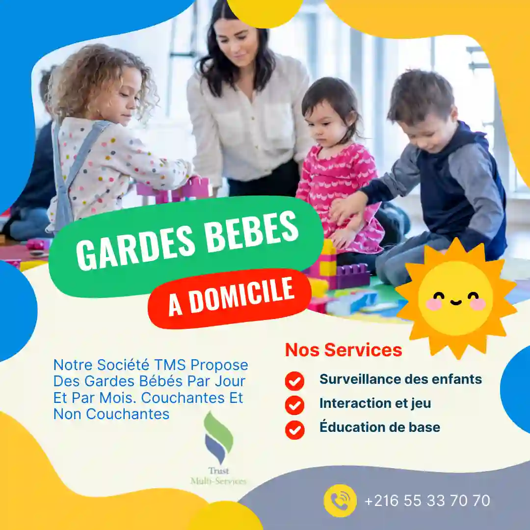 BESOIN DE BABY-SITTER À DOMICILE À KASSERINE?