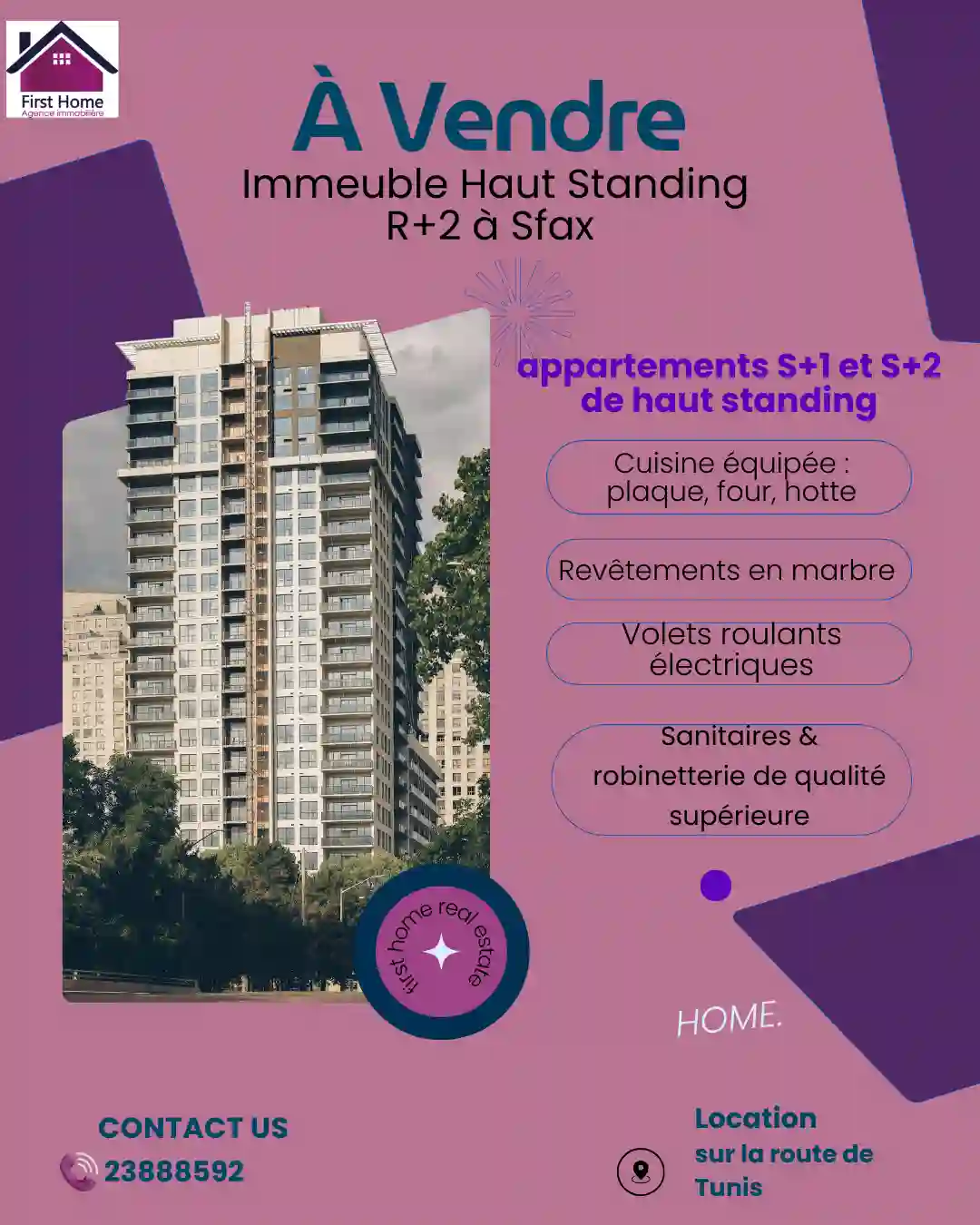 Immeuble Haut Standing r2 à Sfax à Sfax