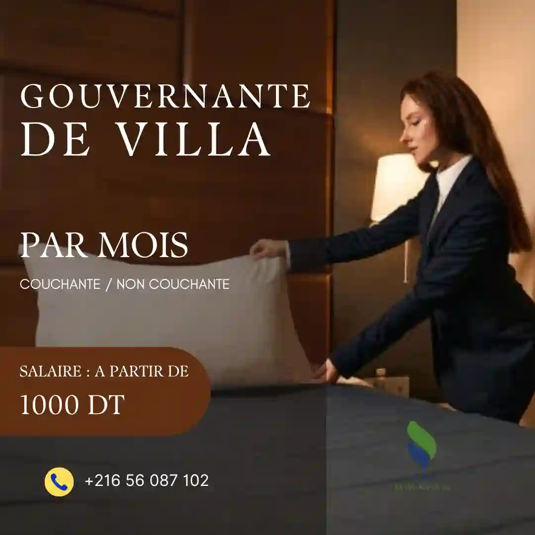 Gouvernante de Villa de Confiance pour un Service Mensuel Haut de Gamme 