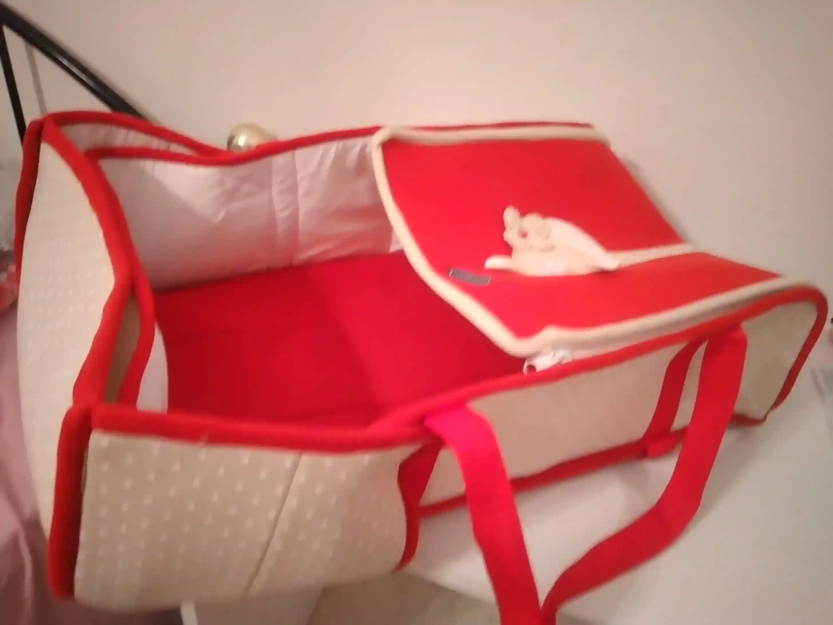 Landau Bébé Rouge Blanc - Vue 1