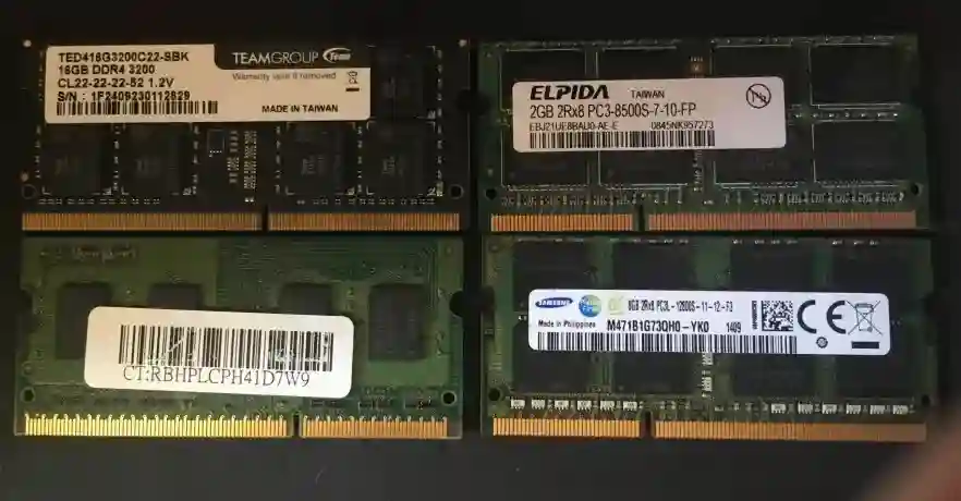 Ram16gb Ddr4 3200mhz + RAM 8gb Ddr3 + Carte Réseau Wifi - Vue 1