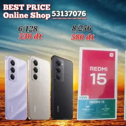 Redmi 15 Cacheté Paquet Fermé Validé✔️ ➖6128530 dt ➖8256580 dt