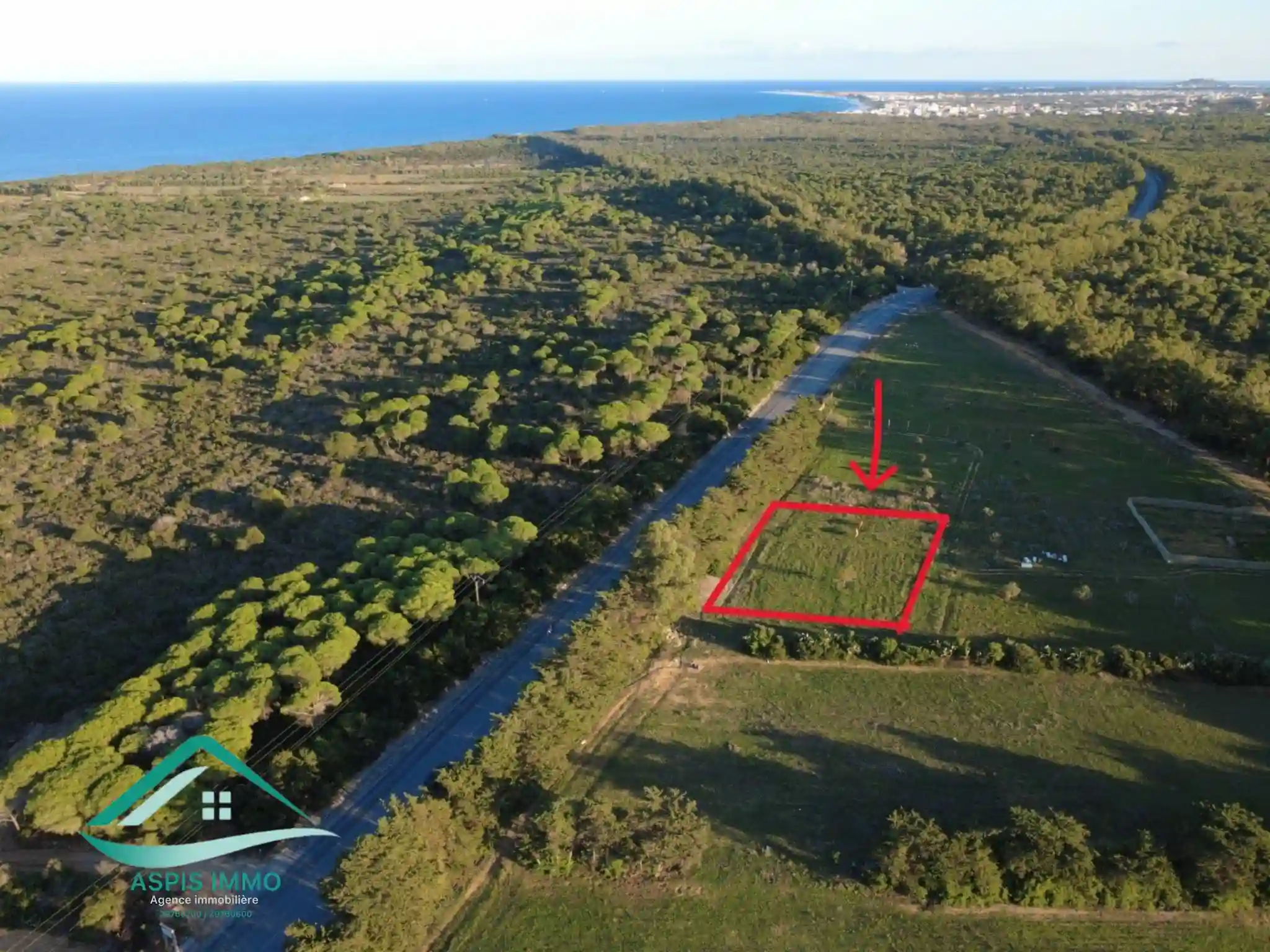 Vt955 Terrain 1000 m2 à Kerkouene à Kelibia - Vue 2