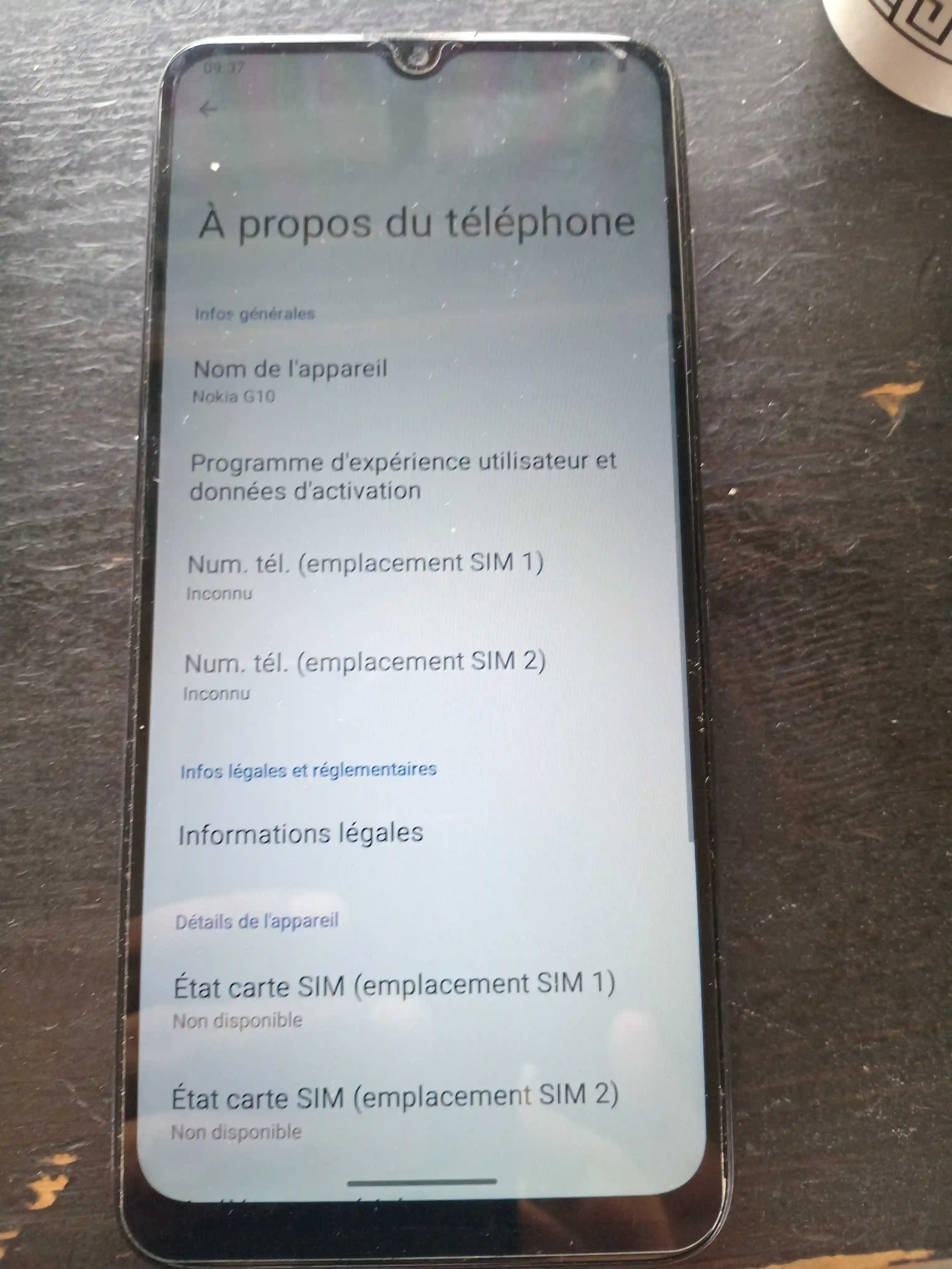 Nokia G10 - Vue 1