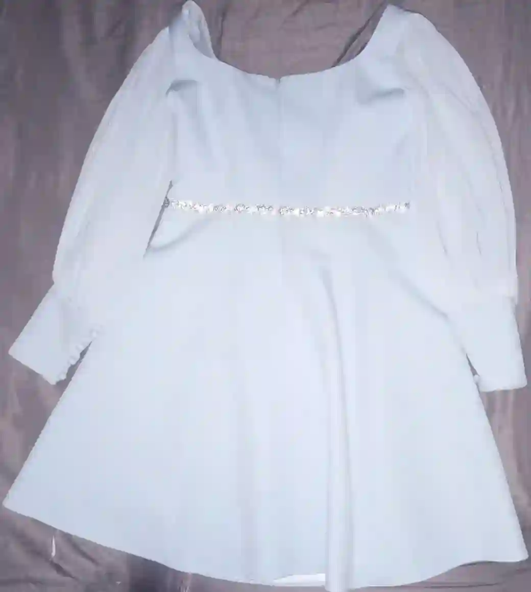 Robe Fiancaille Bleu Ciel Satinée