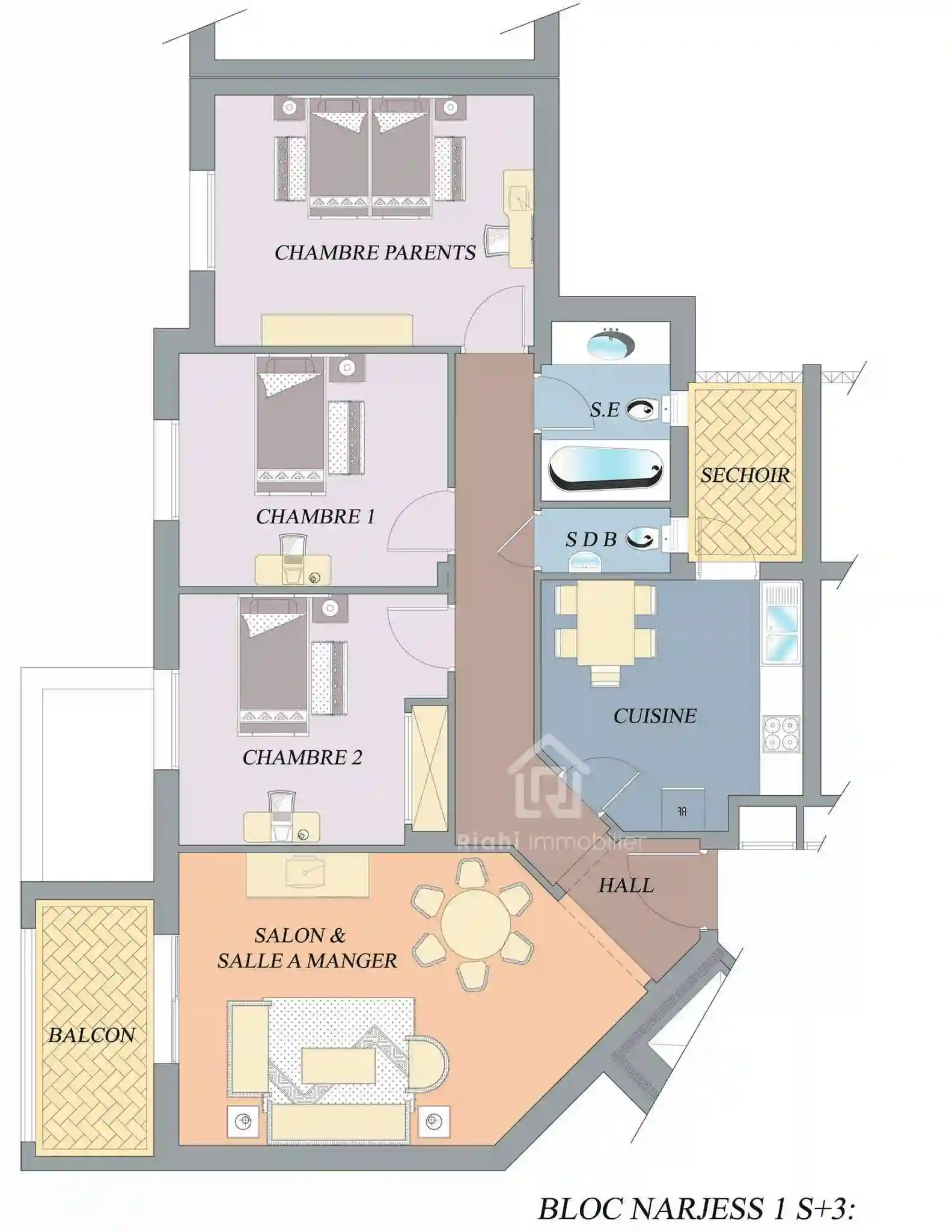 Appartement s+3 hst - Vue 1