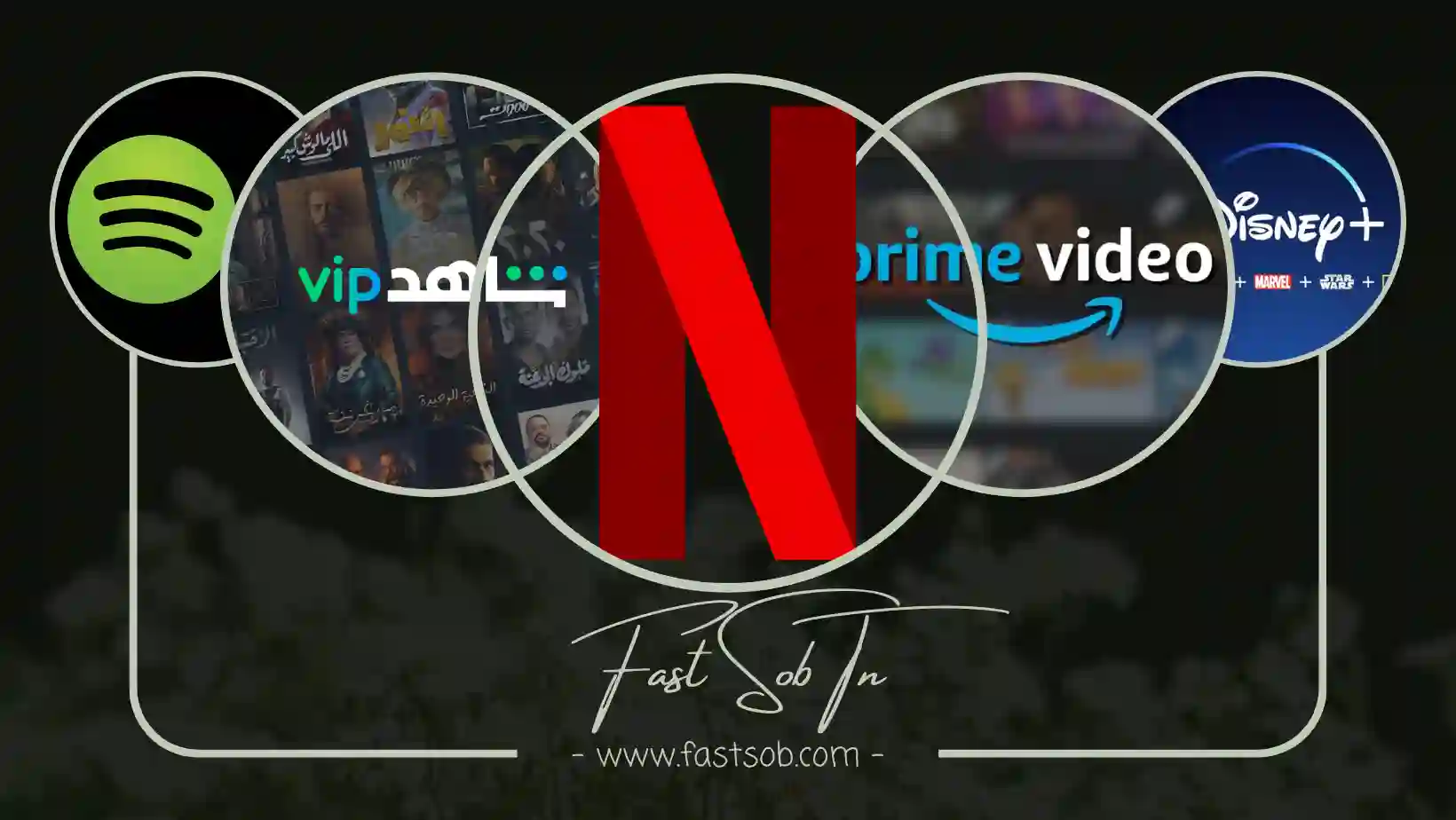 Netflix Amazon Prime Video et Spotify Shahid vip à Sahline