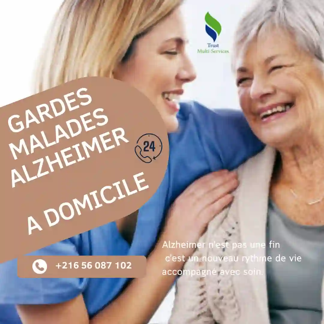 GARDE MALADE POUR ALZHEIMER A DOMICILE A MEDENINE