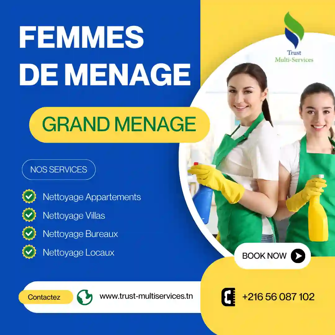 SERVICE DE GRAND NETTOYAGE A MONASTIR