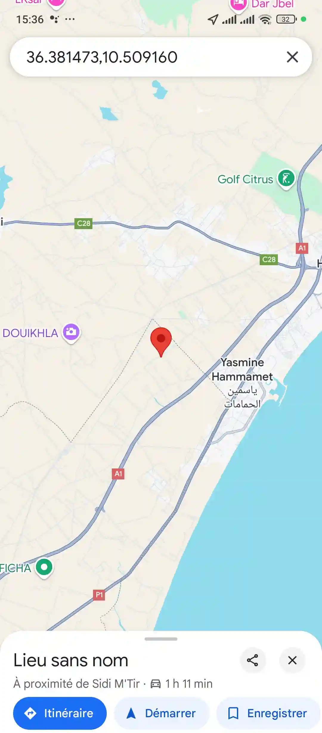 Terrain 312 m Hammamet sud à Zone Hoteliere - Vue 3