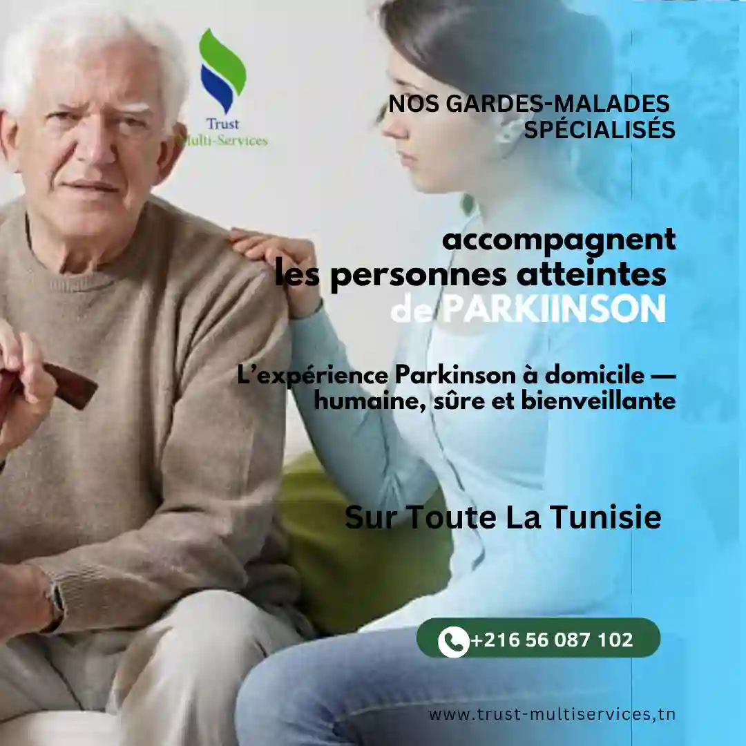 GARDES PERSONNES ATTEINTES DE PARKINSON À DOMICILE À BENI KHALLED