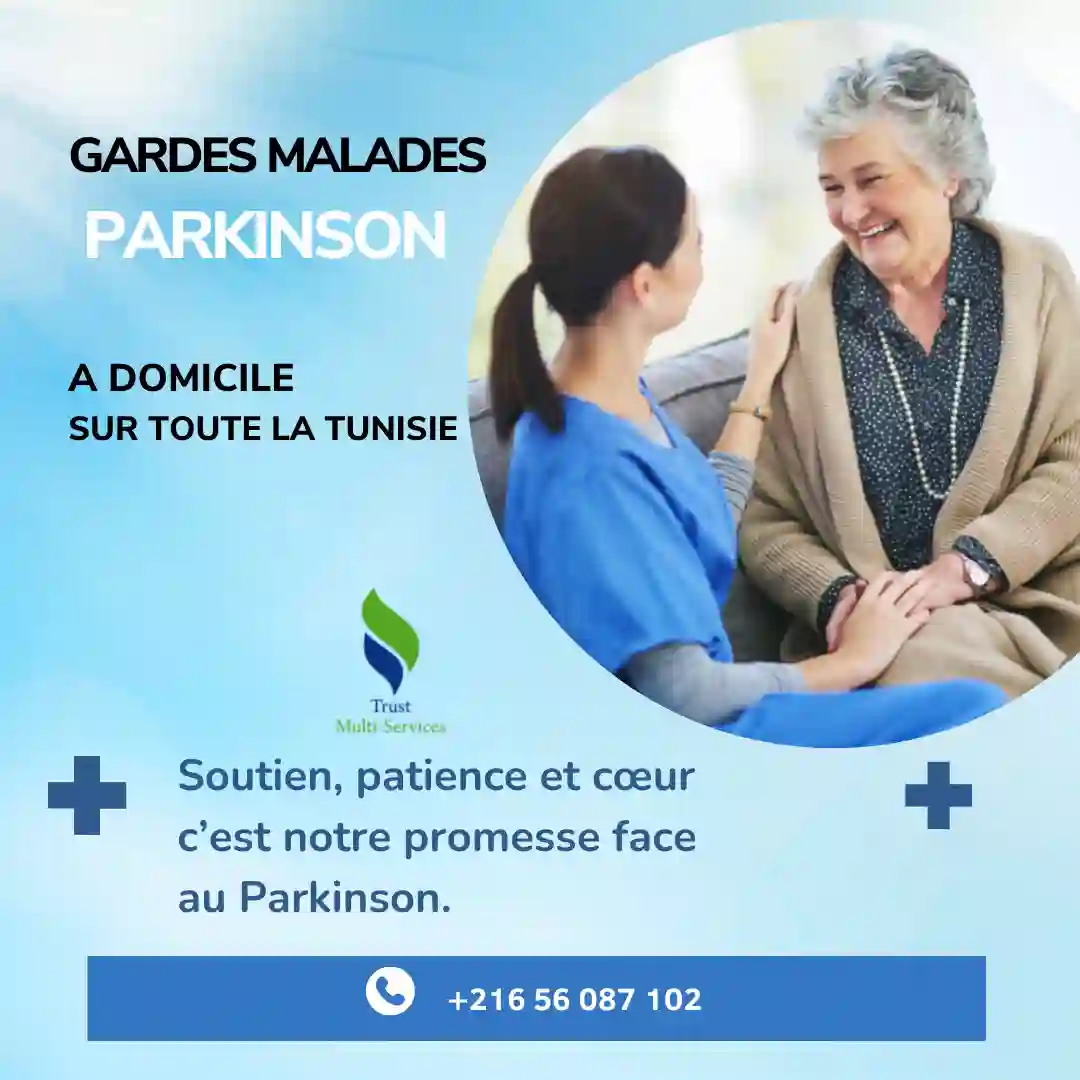 GARDES PERSONNES ATTEINTES DE PARKINSON À DOMICILE À HAMMAMET SUD