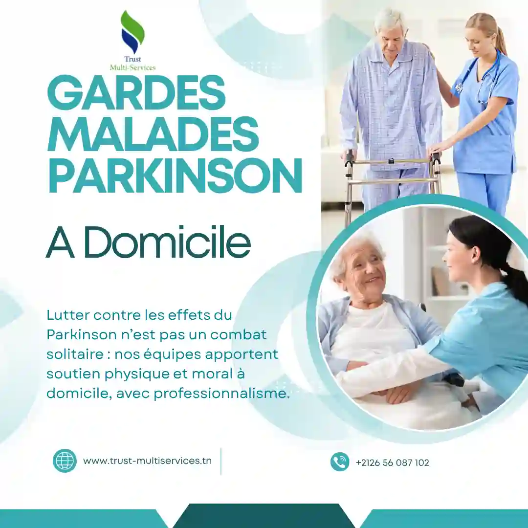 GARDES PERSONNES ATTEINTES DE PARKINSON À DOMICILE À JARDINS DE CARTHAGE