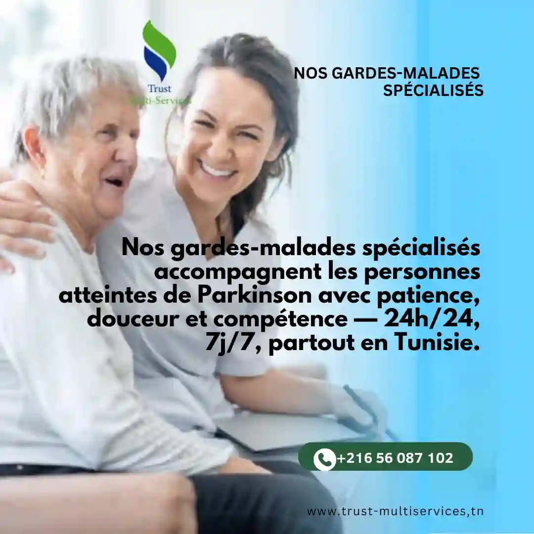 GARDES PERSONNES ATTEINTES DE PARKINSON À DOMICILE À LA MARSA