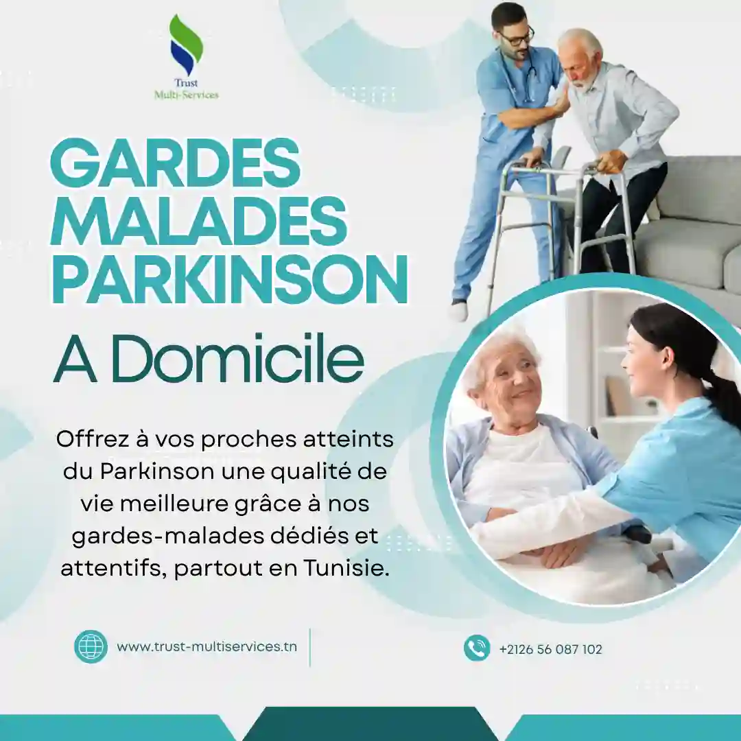 GARDES PERSONNES ATTEINTES DE PARKINSON À DOMICILE À ZAGHOUAN