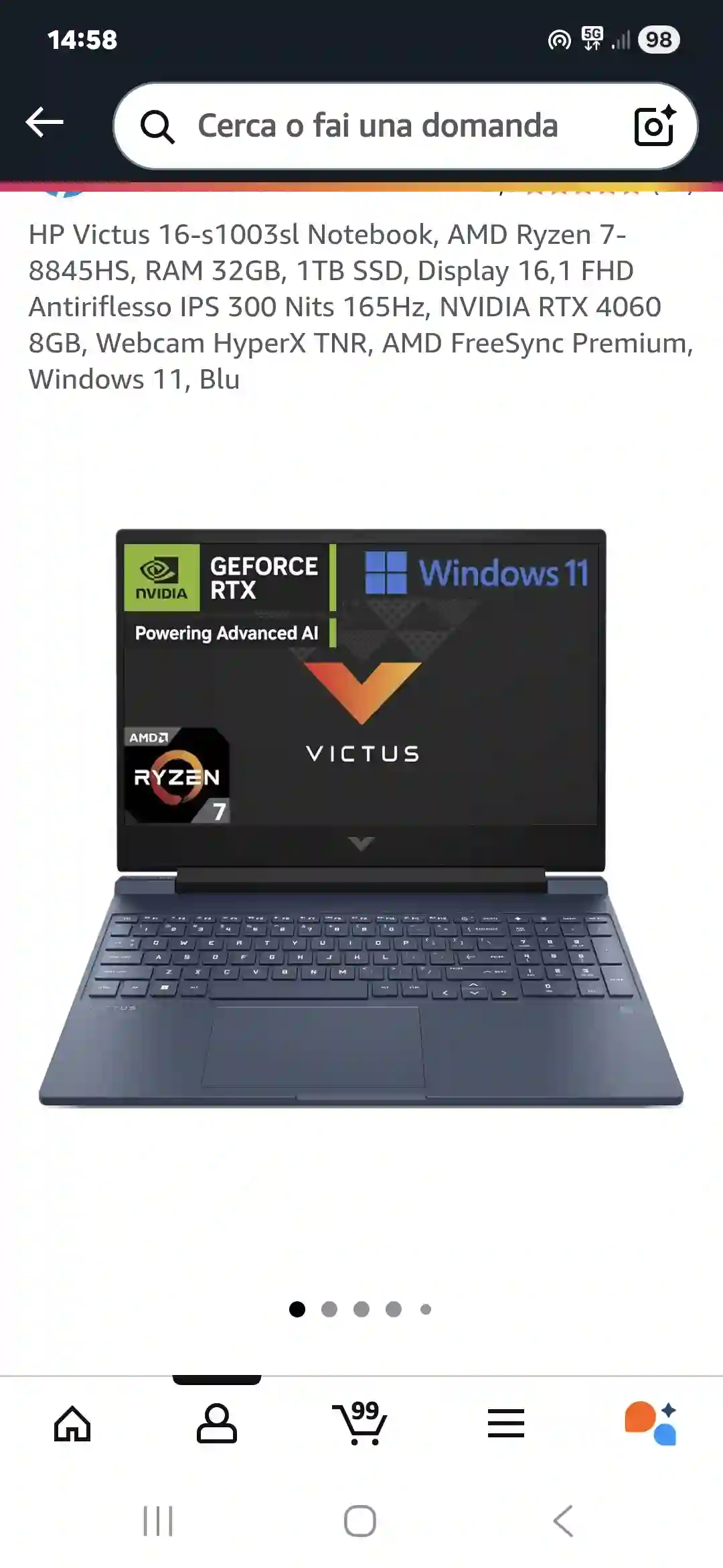 Pc hp Victus 16 Pouces à Tebourba