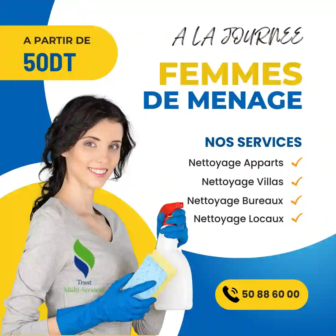 HOUSEKEEPER PER DAY IN BEN AROUS -ARIANA