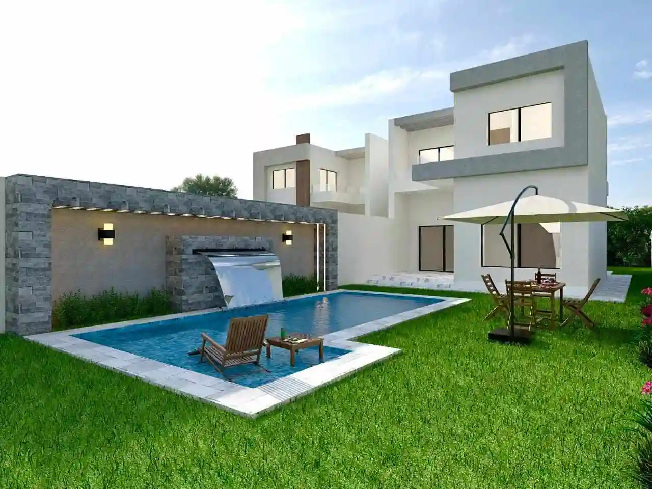 Villas Indépendants Avec Piscine à Kerkouane à Kerkouane - Vue 4