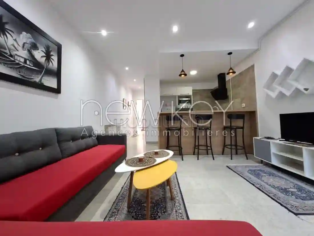 Joli Appartement S1 Meublé Avec Deux Terrasses à La Soukra - Vue 3