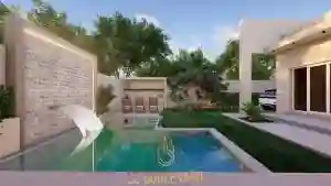 A Villa s3 Avec Piscine sur Plan Ref1359a à Sidi Jedidi - Vue 3