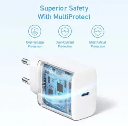 Tête de Chargeur Anker Usb-c 20W Charge Rapide et Sécurisée